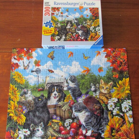 RAVENSBURGER PUZZLE - DOG & CATS, 135110  - 300 PIECE, GERMANY 2009, COMPLETE! - Picture 10 of 10